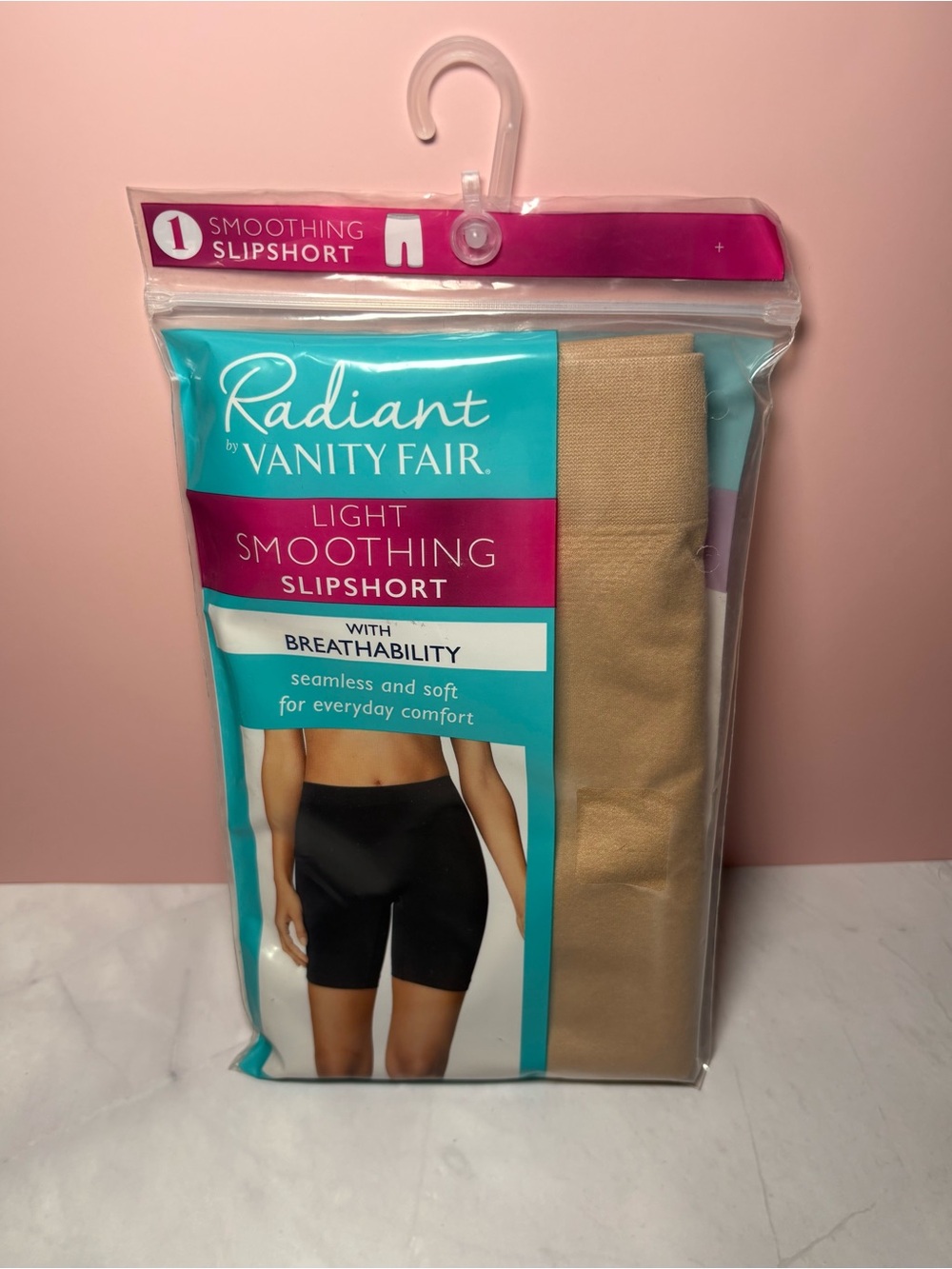 🤎 3XL Radiant by Vanity Fair Light Smoothing Slipshort in Nude